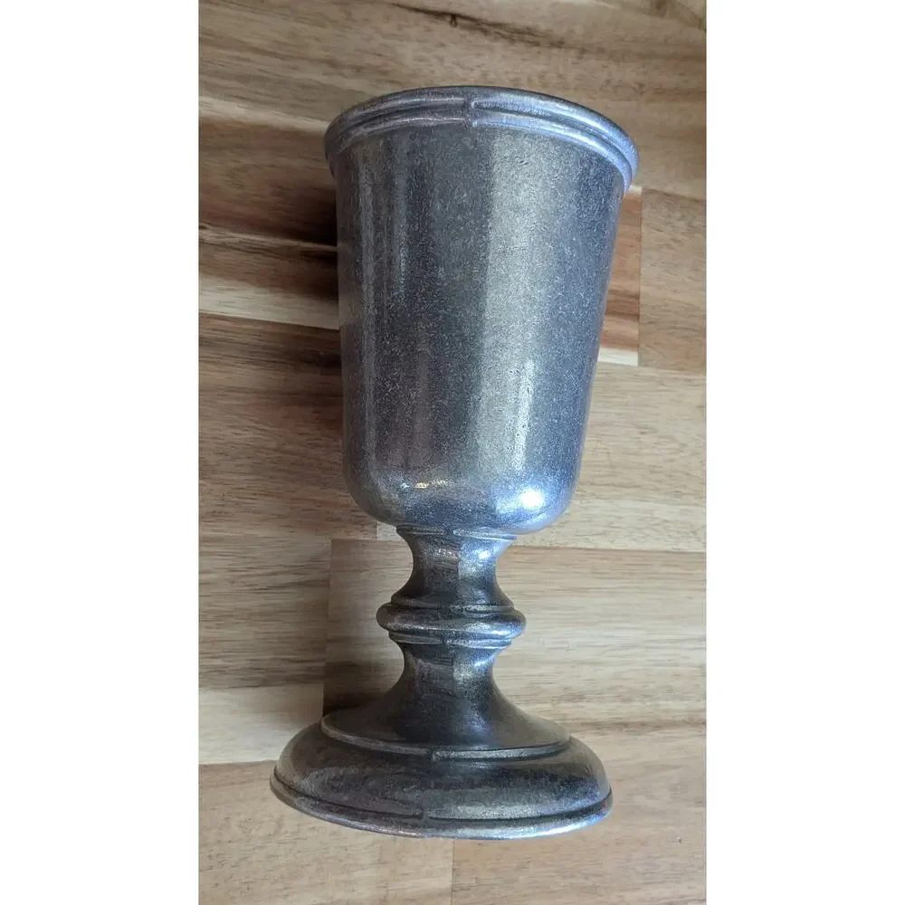 Vintage Carson Freeport PA Pewter Goblets Set of 2 Wine Chalices Tavern 7